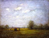 Peasant figures in a Dutch Landscape