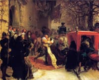 Gustav Adolph Greets his Wife outside Hanau Castle