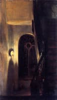 Stairway Landing in Nocturnal Lighting
