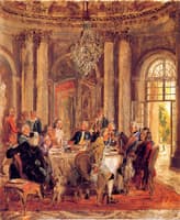 The Round Table of Frederick II at Sanssouci (sketch)