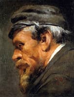 Head of a Worker Wearing a Cap