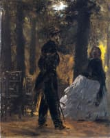 Policeman and Lady in the Tuileries Gardens