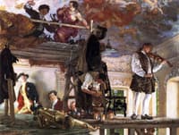 Crown Prince Frederick Pays a Visit to the Painter Pesne on his Scaffold at Rheinsberg