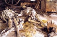 Two Dead Soldiers in a Barn