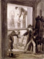 Painters Preparing a Transparent Panel