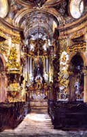 Interior of Saint Peter's Church in Vienna