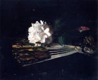 Still Life with a Fan and a Carnation