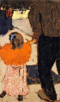 Girl Wearing an Orange Shawl