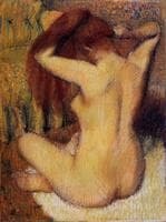 Woman Combing Her Hair