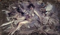Nude Young Lady on Couch