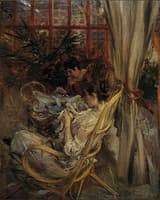 Two women sewing