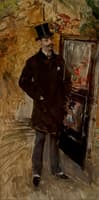 Portrait of a Man Wearing a Top Hat