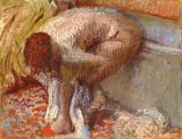 Woman Wiping Her Feet