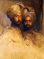 Lt-Col. Risaldar Jagat Singh and Risaidar Man Singh