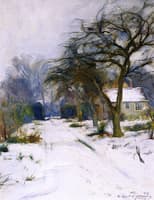 The First of February, The Driveway at Littleworth Corner in the Snow