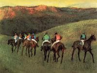 Racehorses in a  Landscape
