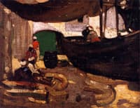 Arab Fishermen and Boats