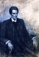 Wash study portrait of William Butler Yeats