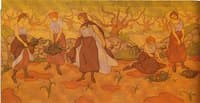 Cinq femmes à la récolte