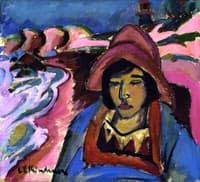 Girl in Southwester