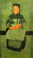 Little Breton Girl Seated