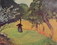 Breton dans le champ de blé vert