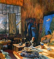 Edouard Vuillard in his Atelier