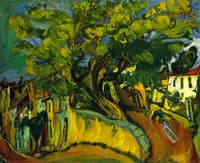 Cagnes Landscape with Tree