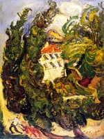 Landscape with Red Donkey