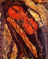 Still Life with Violin, Bread and Fish