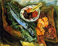 Still LIfe with Fish and Fruit