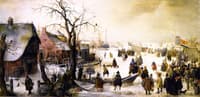 Winter Landscape with a Frozen Watercourse