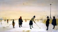 Golf Players on the Ice