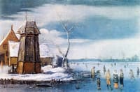 A Farm to the Left of a Frozen River