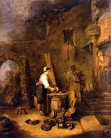 Woman Cleaning Copper