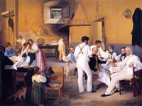 Danish Artists in the Osteria La Gensola in Rome