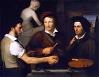 Self-Portrait with His Brother Rifolfo and Bertel Thorvaldsen