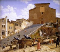 The Marble Steps Leading Up to Santa Maria in Aracoeli in Rome