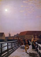 Long Bridge, Copenhagen in the Moonlight