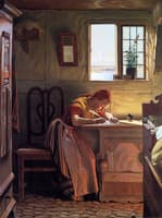 Young Girl Writing