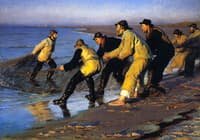 Fishermen Hauling the Net on Skagen's North Beach