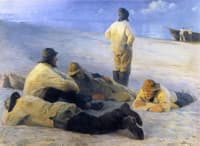 Fishermen on Skagens Beach