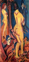 Nude from the Back with Mirror and Man