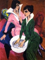 Two Women with a Washbasin