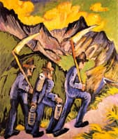 Alpine Life, Triptych (left panel)