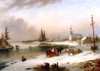 Village Scene in Winter