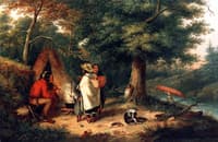 Caughnawaga Indian Encampment at a Portage