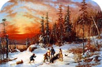 Death of the Moose at Sunset, Lake Famine South of Quebec