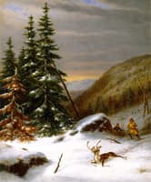 Indians Hunting a Caribou