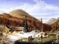 Winter Scene in the Laurentians - The Laval River